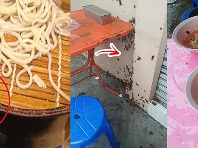 Kakain parin ba kayo? Netizen had a yummy bowl of noodles at a local food stall, despite cockroaches and rats surrounding the place