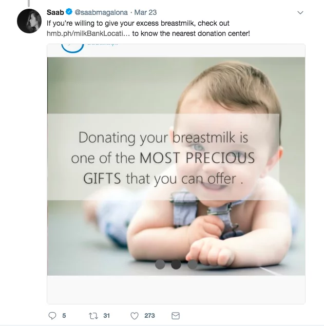 Ganito mag-recover kapag namatayan ng baby! Saab Magalona donates excess breastmilk to the Human Milk Bank Ganito mag-recover kapag namatayan ng baby! Saab Magalona donates excess breastmilk to the Human Milk Bank