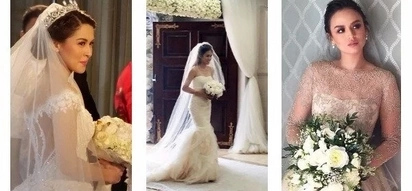 6 beautiful celebrity brides with the most talked about wedding gowns. Pinay celebrities who walked down the aisle with exquisite wedding dresses.