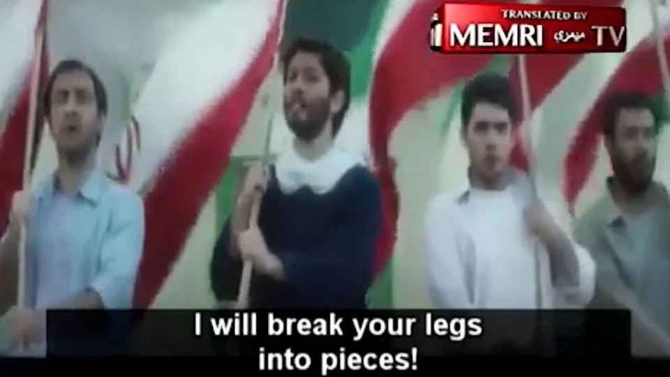 "Step over me and I will break your legs!" "Step over me and I will break your legs!"