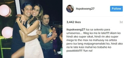Pokwang slams a blog site over misleading information linking JC Santos on her Instagram post