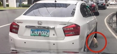 Disgusted netizen shares awful Filipino throwing out trash on the road