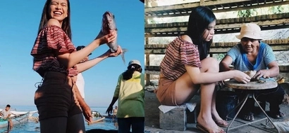 Ang gandang mangingisda naman! Gabbi Garcia catches own fish and lives like a local in Antique