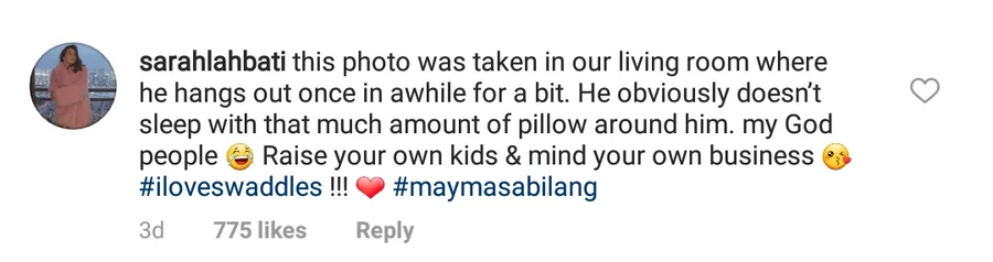 Wala daw kayong pake! Sarah Lahbati chides netizens for comments over her baby's picture Wala daw kayong pake! Sarah Lahbati chides netizens for comments over her baby's picture