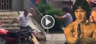Bizarre Kung Fu fight breaks out between two Chinese men