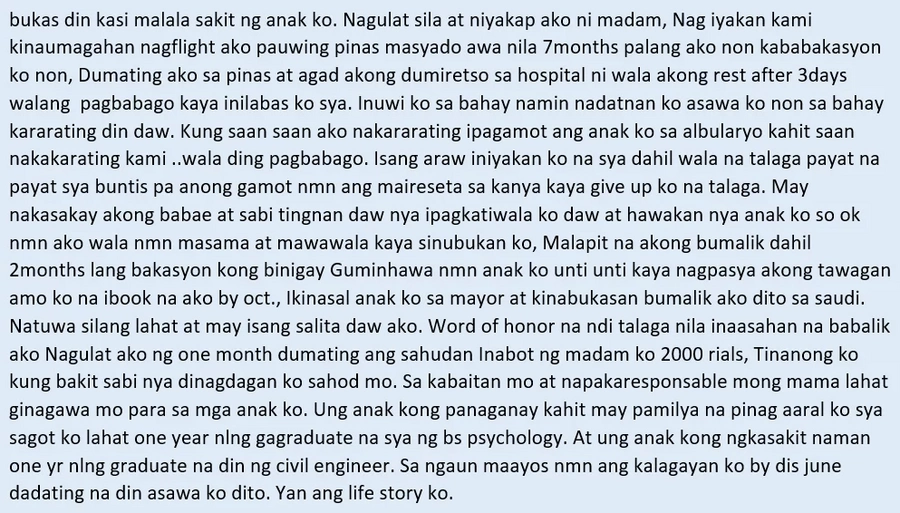 Hirap at dalamhati ng isang Ina! OFW mom recounts her sufferings as a wife and the pain of being away with her children Hirap at dalamhati ng isang Ina! OFW mom recounts her sufferings as a wife and the pain of being away with her children