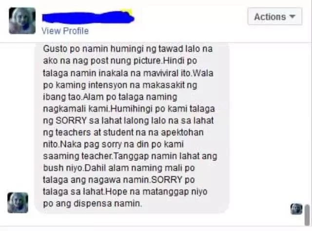Netizens condemn STI students after posting offensive photo Netizens condemn STI students after posting offensive photo