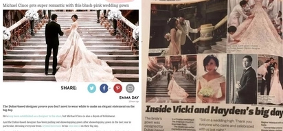 Pang-international talaga si Doc! Vicki Belo's pink blush wedding gown stuns populace around the world and she's featured in many int'l websites!