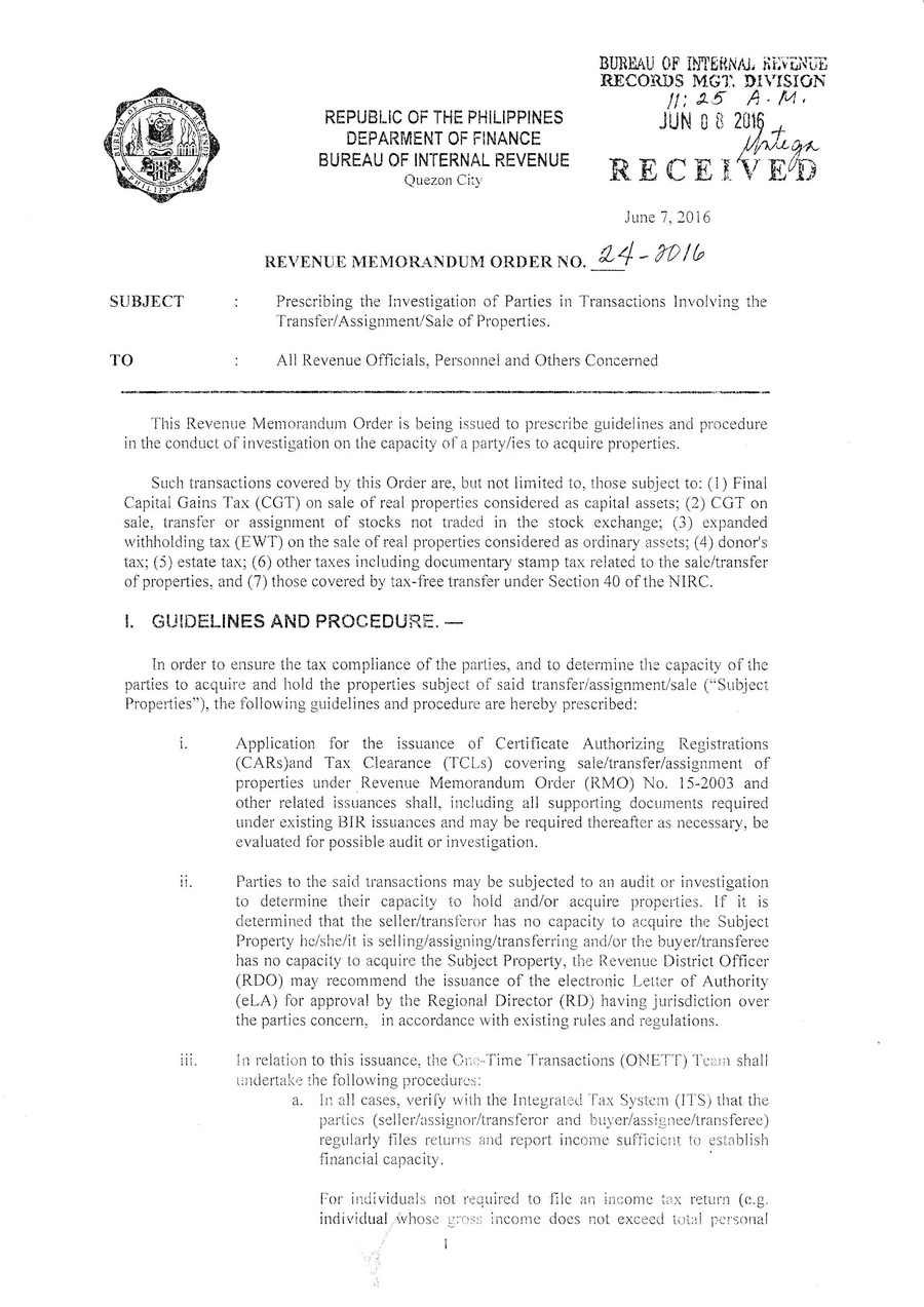Henares issues new order on taxes Henares issues new order on taxes