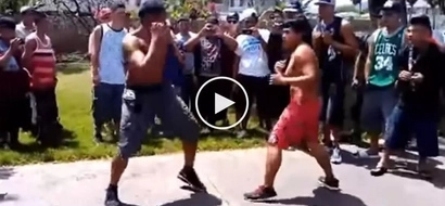 Nasobrahan sa angas! Small Pinoy gets brutally knocked down by giant American in scary street fight