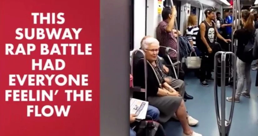 80+ Old Couple Is KILLING IT During Rap Battle In A Subway (Video) 80+ Old Couple Is KILLING IT During Rap Battle In A Subway (Video)