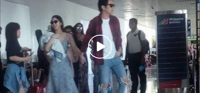 Josh Garcia and Julia Barretto displays public affection by holding hands while walking