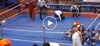 Binugbog pati si ref! Frustrated amateur boxer brutally knock outs biased referee
