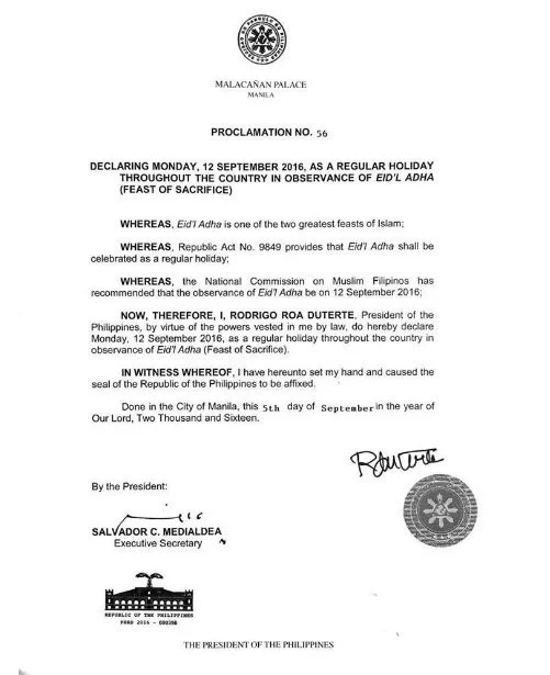 September 12 is a regular holiday September 12 is a regular holiday