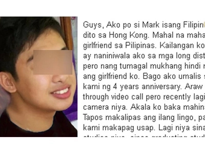 Niloko ako ng girlfriend ko, maniniwala pa ba ako?- Hong Kong OFW Netizen humihingi ng tulong sa problema ng puso.