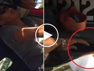 Disgusting Pinoy pervert in tricycle caught on camera taking video under student's skirt