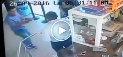 Barilan sa shop! Heroic security guard gets into deadly gunfight with dangerous robbers
