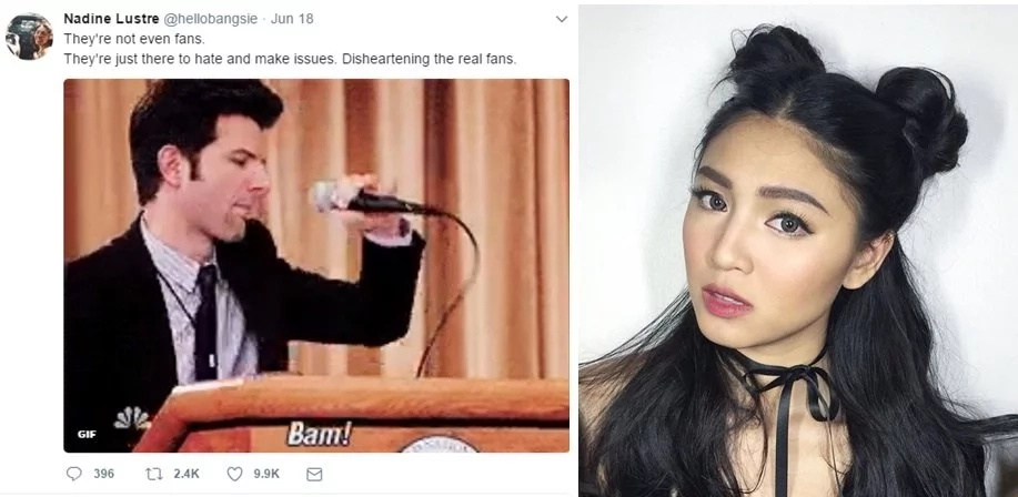 Nadine Lustre twitted “talk shxt about my friends.. Ill shut you all down”. Who do you think she’s referring to? Nadine Lustre twitted “talk shxt about my friends.. Ill shut you all down”. Who do you think she’s referring to?