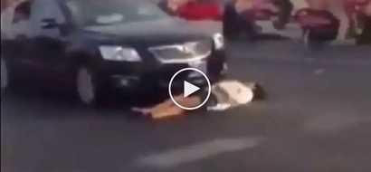 Ingat sa modus na to! Vigilant cops arrest crazy Chinese woman for pretending she got hit by car