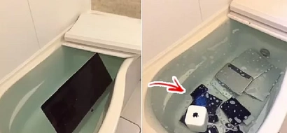 Cheaters Never Win: Pricey Apple Gadgets Get Soaked in Jacuzzi Bath