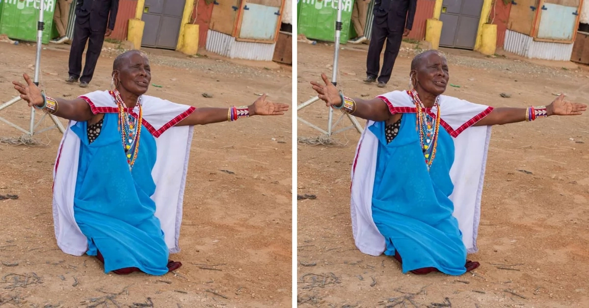 maasai woman in prayer