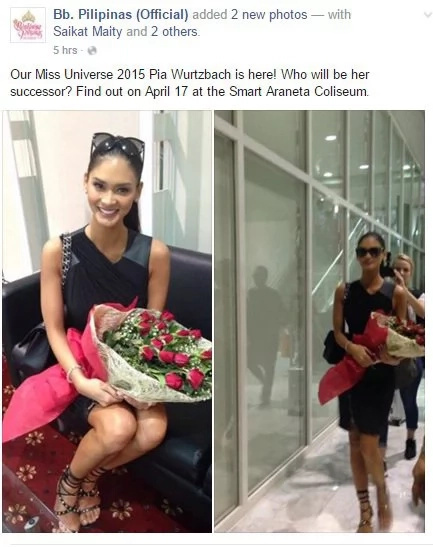 Pia Wurtzbach arrives home to crown possible Miss Universe successor Pia Wurtzbach arrives home to crown possible Miss Universe successor