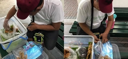 Old grandpa endures selling buchi and biko on the street despite disability