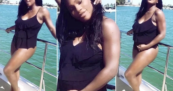 Gorgeous baby mama! Serena Williams shows off her growing baby bump in swimsuit, see her new cute photos! - TUKO.CO.KE