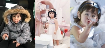 Fashion trend alert! Adorable Scarlet Snow is the new baby trendsetter with her 'down crown' fashion invention