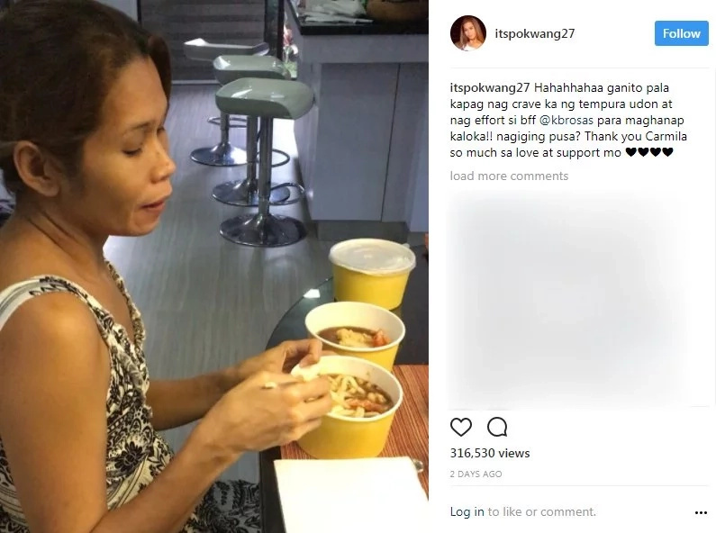 Pokwang’s food cravings satisfied by BFF K Brosas, who brings her this sumptuous meal Pokwang’s food cravings satisfied by BFF K Brosas, who brings her this sumptuous meal