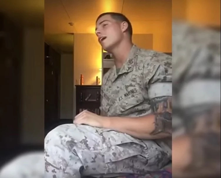 Handsome marine officer shows off epic singing talent Handsome marine officer shows off epic singing talent