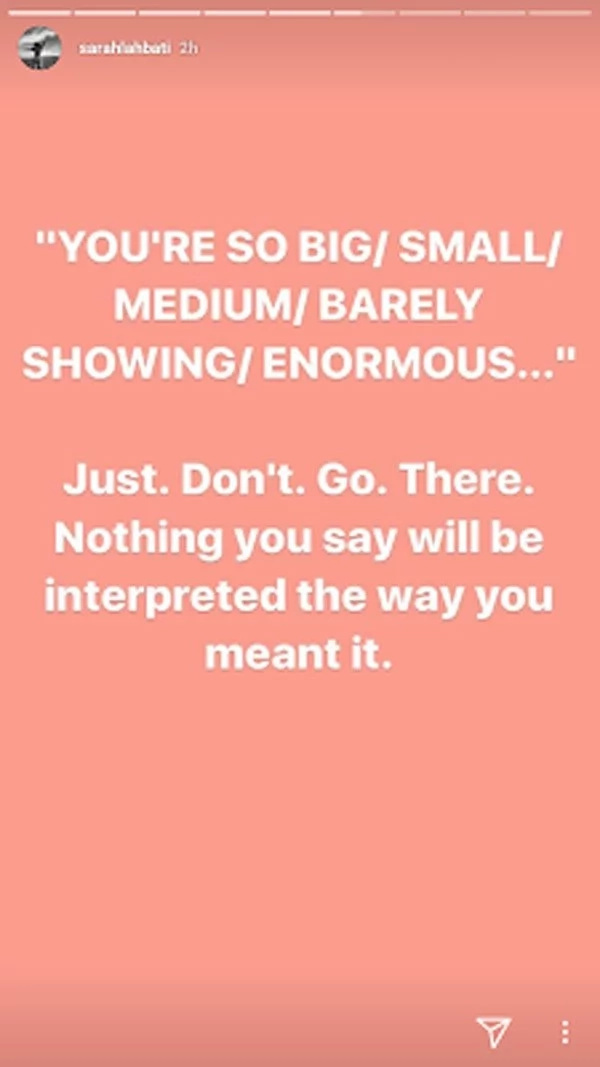Sarah Lahbati gives responses to comments about pregnancy Sarah Lahbati gives responses to comments about pregnancy