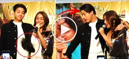 Somebody from the audience threw a cap at Daniel Padilla & Kathryn Bernardo during their mall performance. KathNiel’s reaction will shock you!
