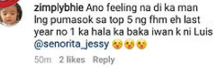 Jessy Mendiola to basher: "Hindi ako mamamatay kung hindi ako makapasok sa FHM." Jessy Mendiola to basher: "Hindi ako mamamatay kung hindi ako makapasok sa FHM."