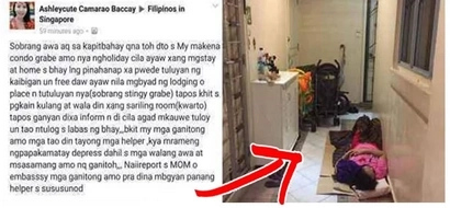 OFW forced to sleep outside the flat while her employer was away for a vacation. Allowance wasn’t given either