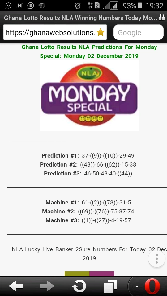 monday special lotto numbers