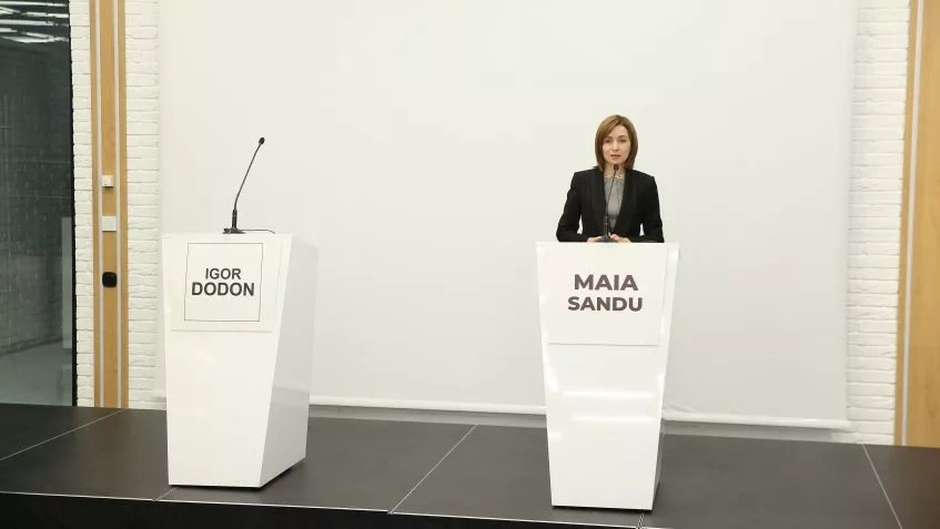 Dezbatere publică Maia Sandu vs Igor Dodon