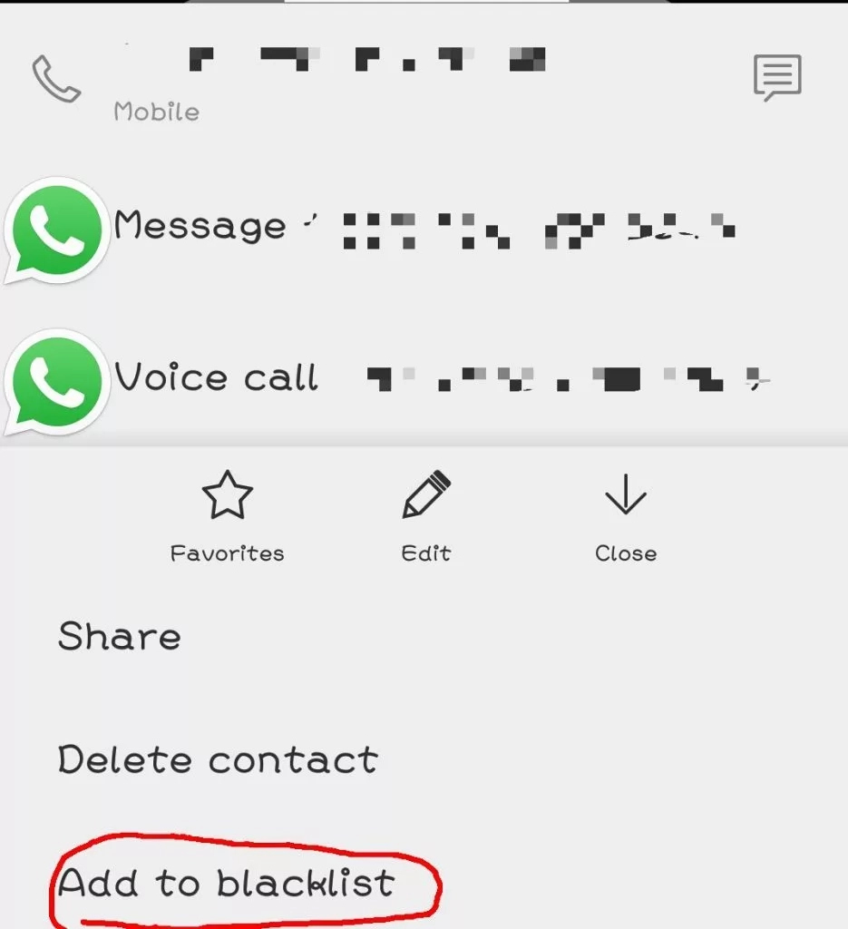 add a caller to blacklist in android phone