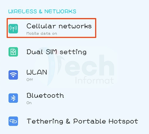 changing preferred network type under cellular networks
