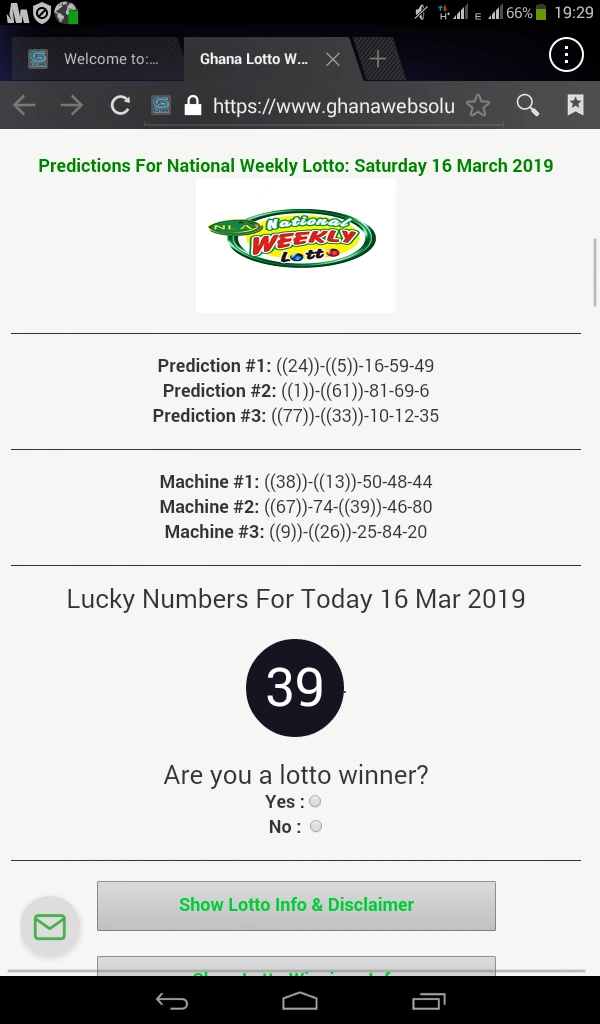 lotto 18 march 2019