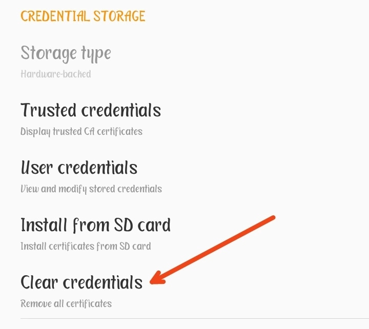 Turned off by administrator encryption policy or credential storage