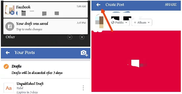 How To Find Drafts On Facebook App