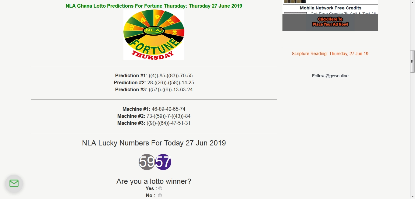 ghanayello lotto prediction