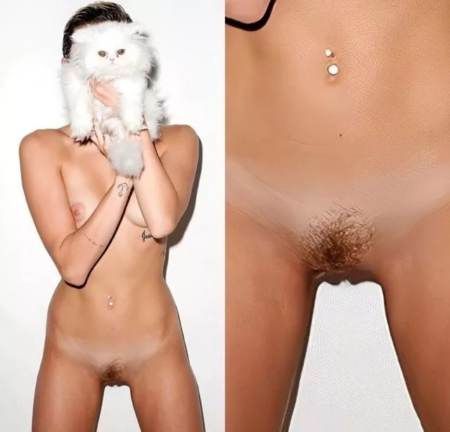 Miley’s Hairy Pussy and Tits