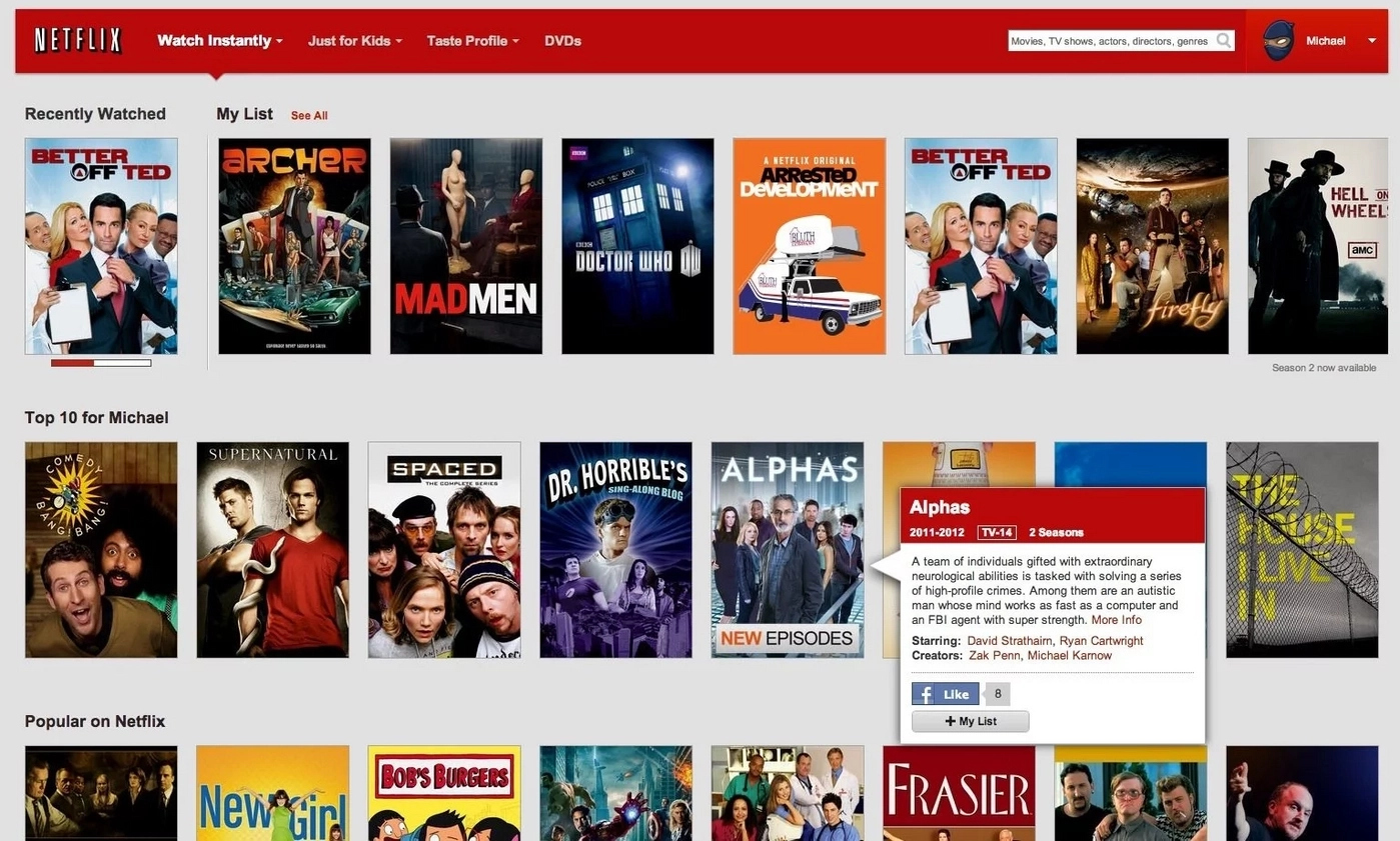 How Netflix uses collaborativen filtering to building recommendations