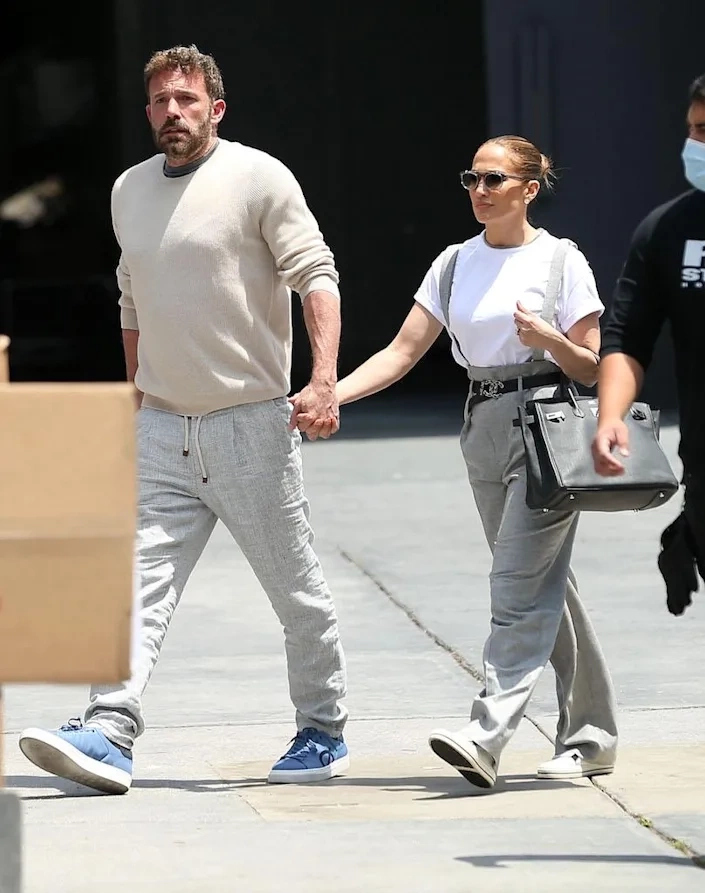 Jennifer Lopez Upgrades a Simple T-Shirt With Chic Overalls & Slip-Ons With Ben Affleck