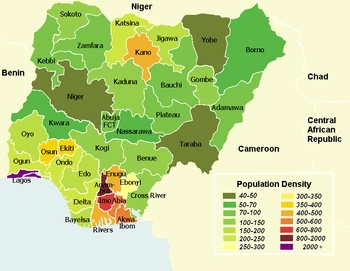Nigerian Population And Population Distribution In Different States