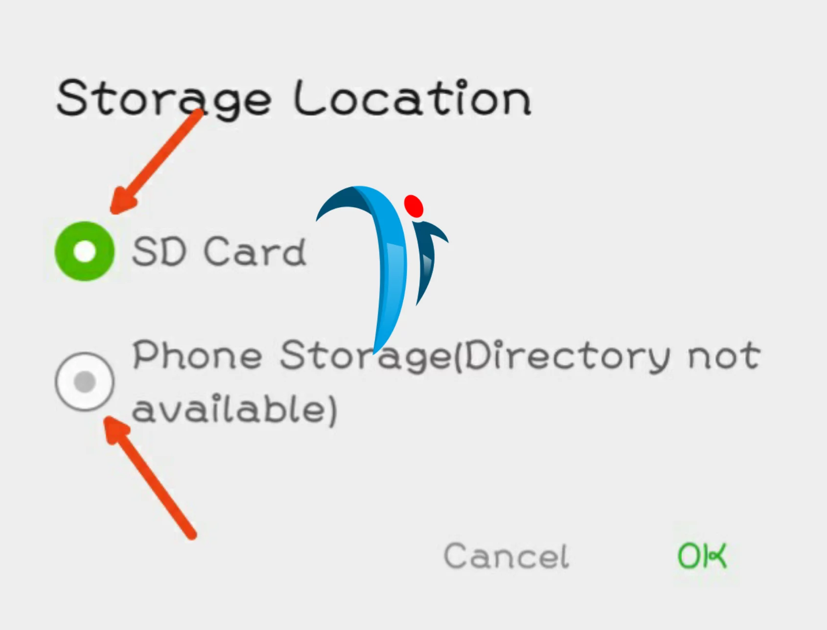 change xender storage location
