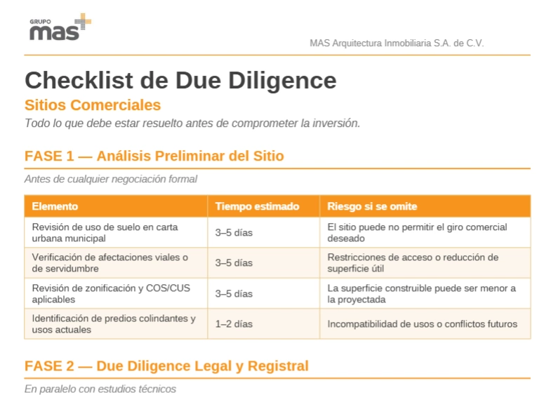 Ejemplo de reporte de Due Diligence