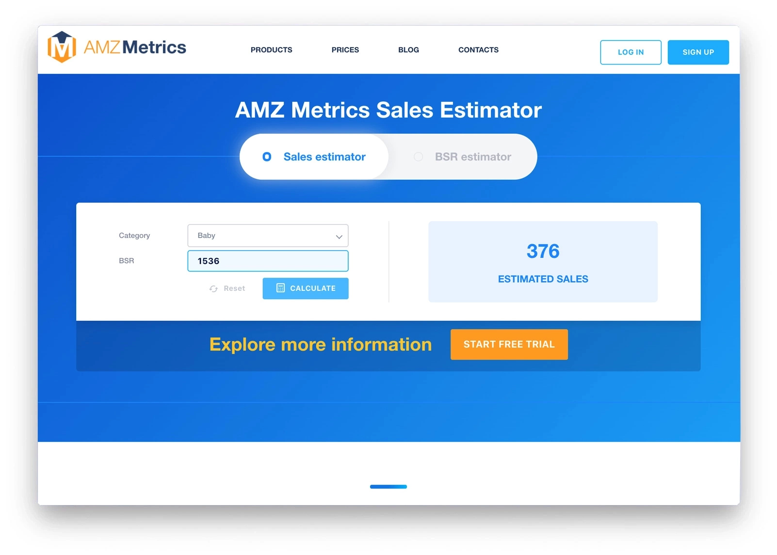 best free amazon sales estimator